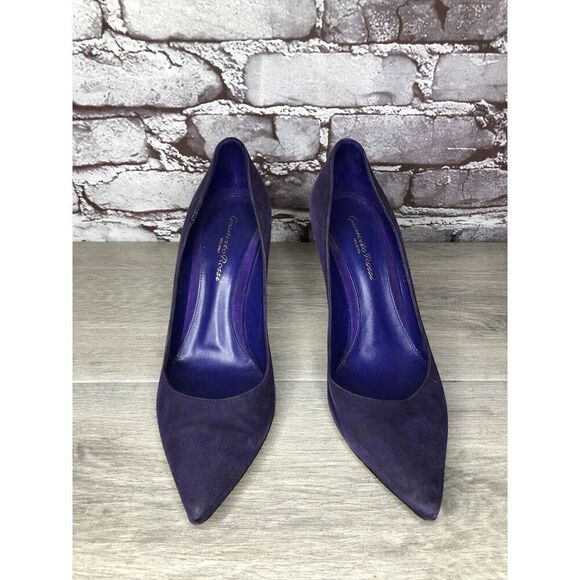 Gianvito Rossi Purple Velvet Suede Pointed Toe Stilettos Heels Women Sz 38EU/7.5 - Picture 16 of 16